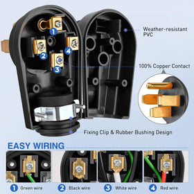 Nilight internal wiring and terminals showing solid strain relief benefit