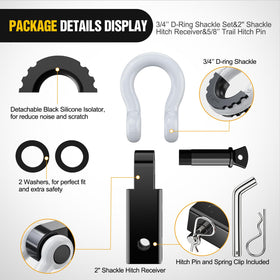 Nilight shackle isolator and washers detail protecting vehicle finish and reducing rattle