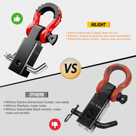 Nilight black isolator detail reducing rattle and protecting bumper finish