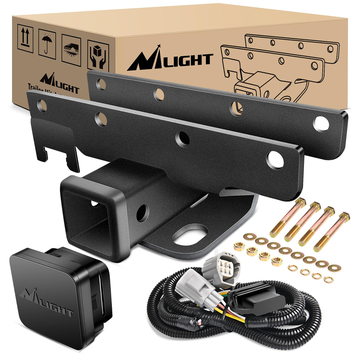 Nilight front receiver view showing clean fit and secure mounting benefit