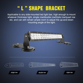 Nilight L-bracket detail demonstrating sturdy stainless-steel support