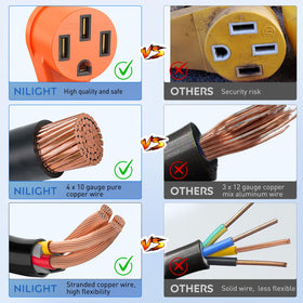 Nilight product label and specifications clear for user verification