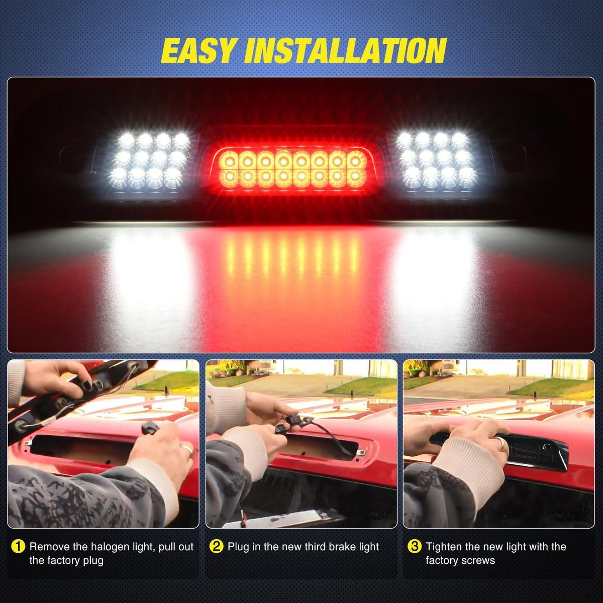 Nilight LED array back view showing 27 LEDs for brighter, faster illumination benefit