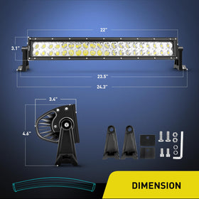Nilight curved profile demonstrating wider side illumination for safer off-road turns