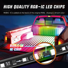 Nilight close-up of RGBIC LED chips revealing even brightness and color control