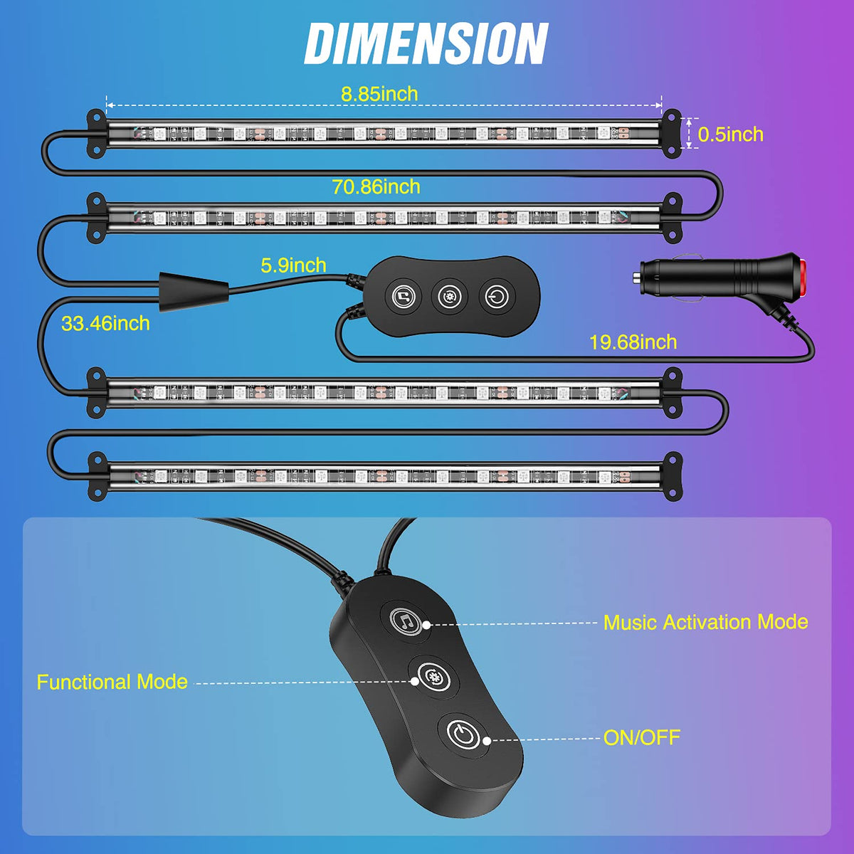Nilight close-up of 5050 SMD LED strip highlighting durable PVC and color quality