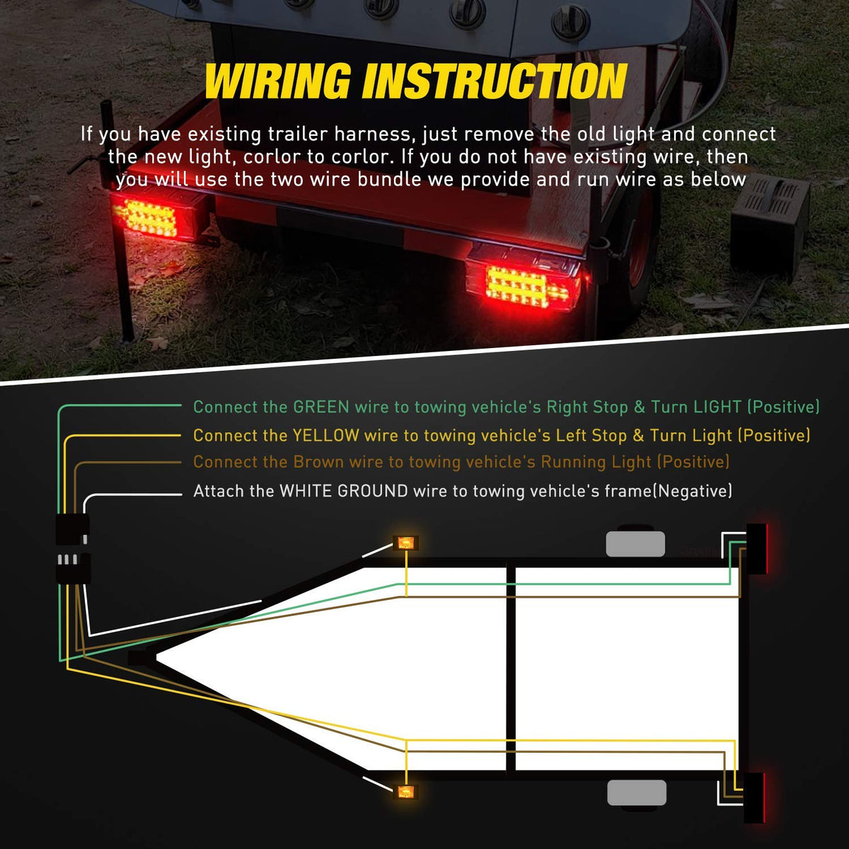 Nilight license plate bracket with amber clearance light included for compliant fitment