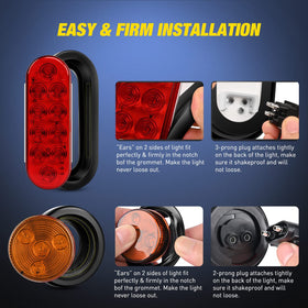 Nilight license plate light detail with rubber grommet providing secure waterproof wiring seal