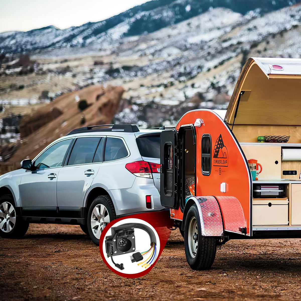 Nilight installed on a truck at a campsite, supporting both RV and trailer hookups