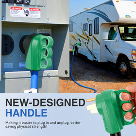 Nilight in campsite setting showing reliable shore power connection benefit