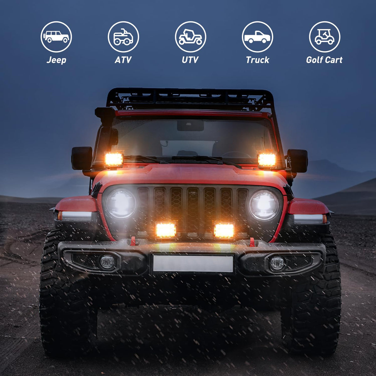 Nilight installed on Jeep roof demonstrating rugged use and improved visibility