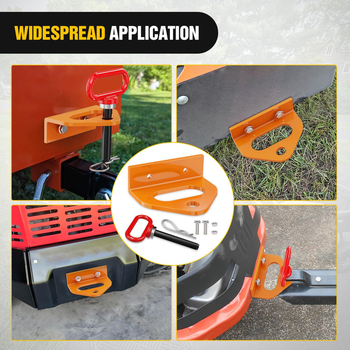 Nilight hooked to a mower towing a utility cart showing practical yard-use benefit