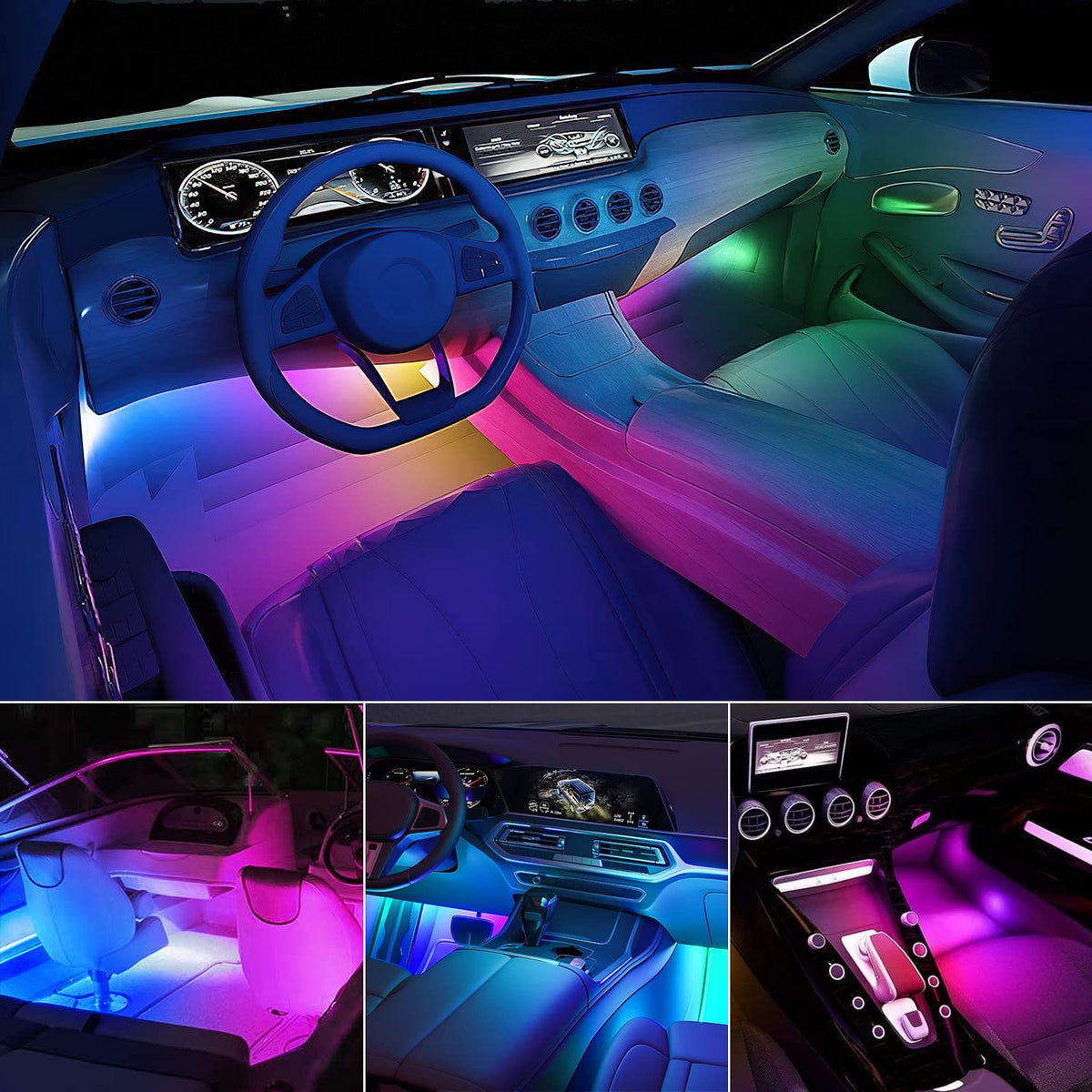 Nilight cabin lighting during night drive showcasing immersive atmosphere
