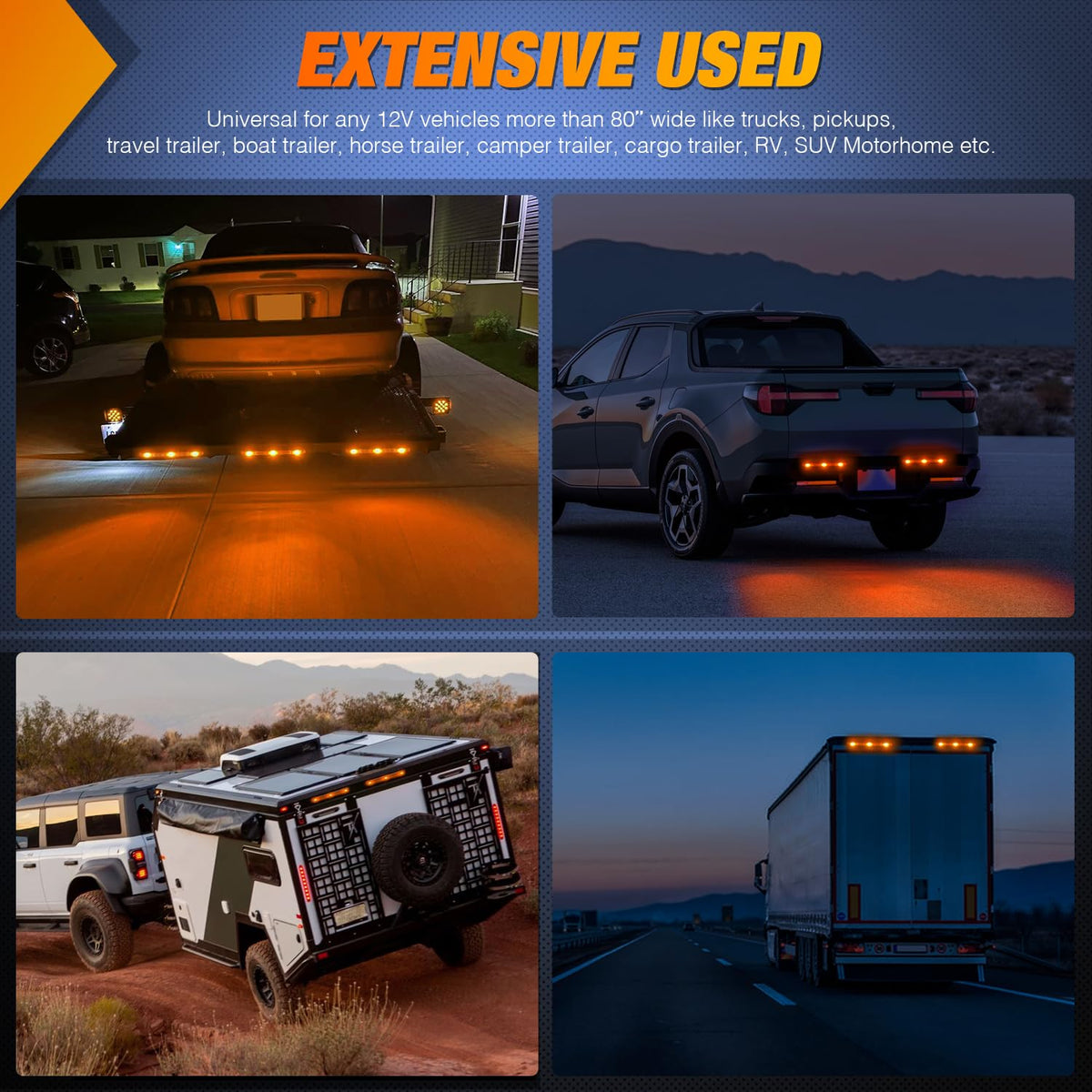 Nilight illuminated on trailer at night enhancing road safety