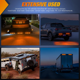 Nilight illuminated on trailer at night enhancing road safety