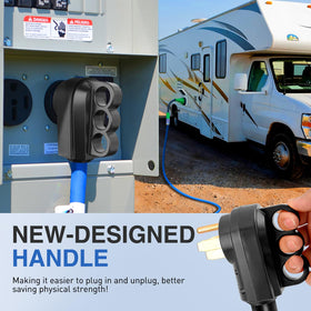 Nilight lifestyle RV hookup showing safe shore power connection benefit