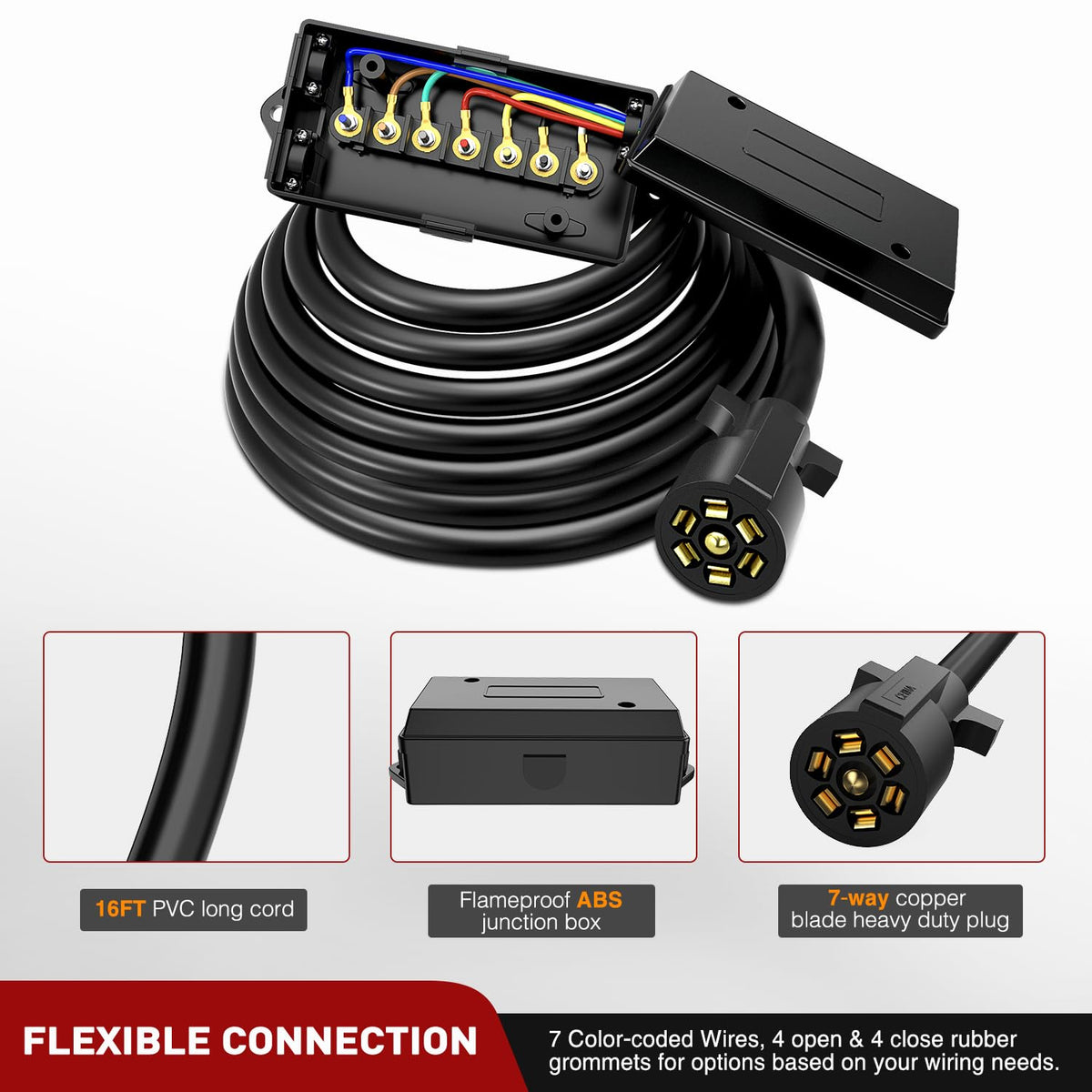 Nilight plug connected to tow vehicle demonstrating easy hookup