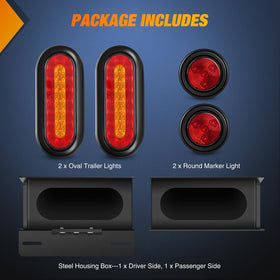 Nilight trailer at night with lights on illustrating enhanced road visibility and safety
