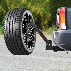 Nilight lifestyle shot of trailer with spare carrier illustrating rugged towing use