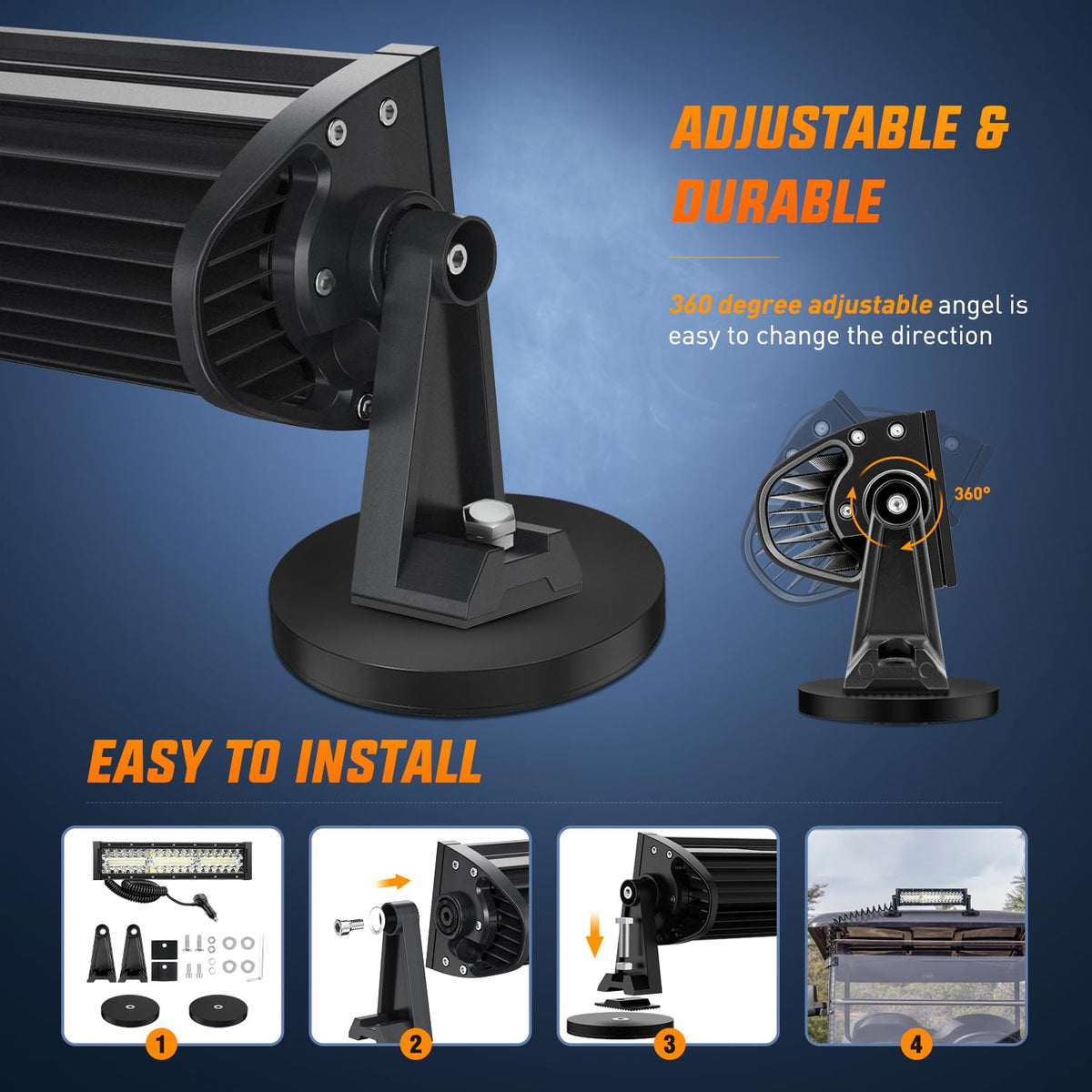 Nilight bar mounted on vehicle roof illustrating quick temporary roof mounting benefit