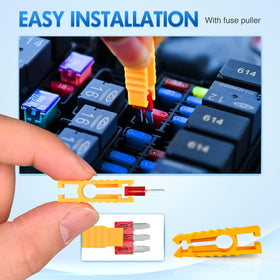 Nilight micro3 fuses installed in a vehicle fuse panel demonstrating compact fit