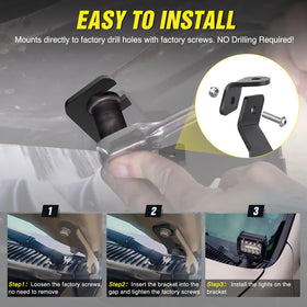 Nilight bracket holding LED pod side profile for stable beam alignment