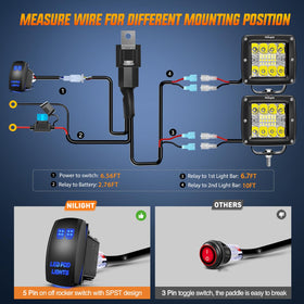 Nilight mounted on vehicle bumper providing wide and long-range illumination