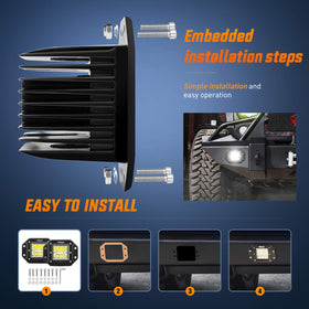 Nilight mounted on rear bumper demonstrating clean flush installation benefit