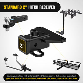 Nilight hitch mounted on Gladiator JT rear demonstrating bolt-on fit and stability