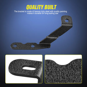 Nilight brackets bolted to hood hinge demonstrating secure fitment