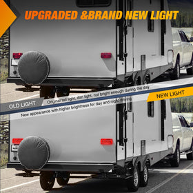Nilight mounted on an RV at night demonstrating enhanced rear visibility