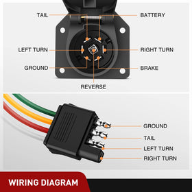Nilight adapter mounted on a trailer hitch, giving a secure, ready‑to‑use connection