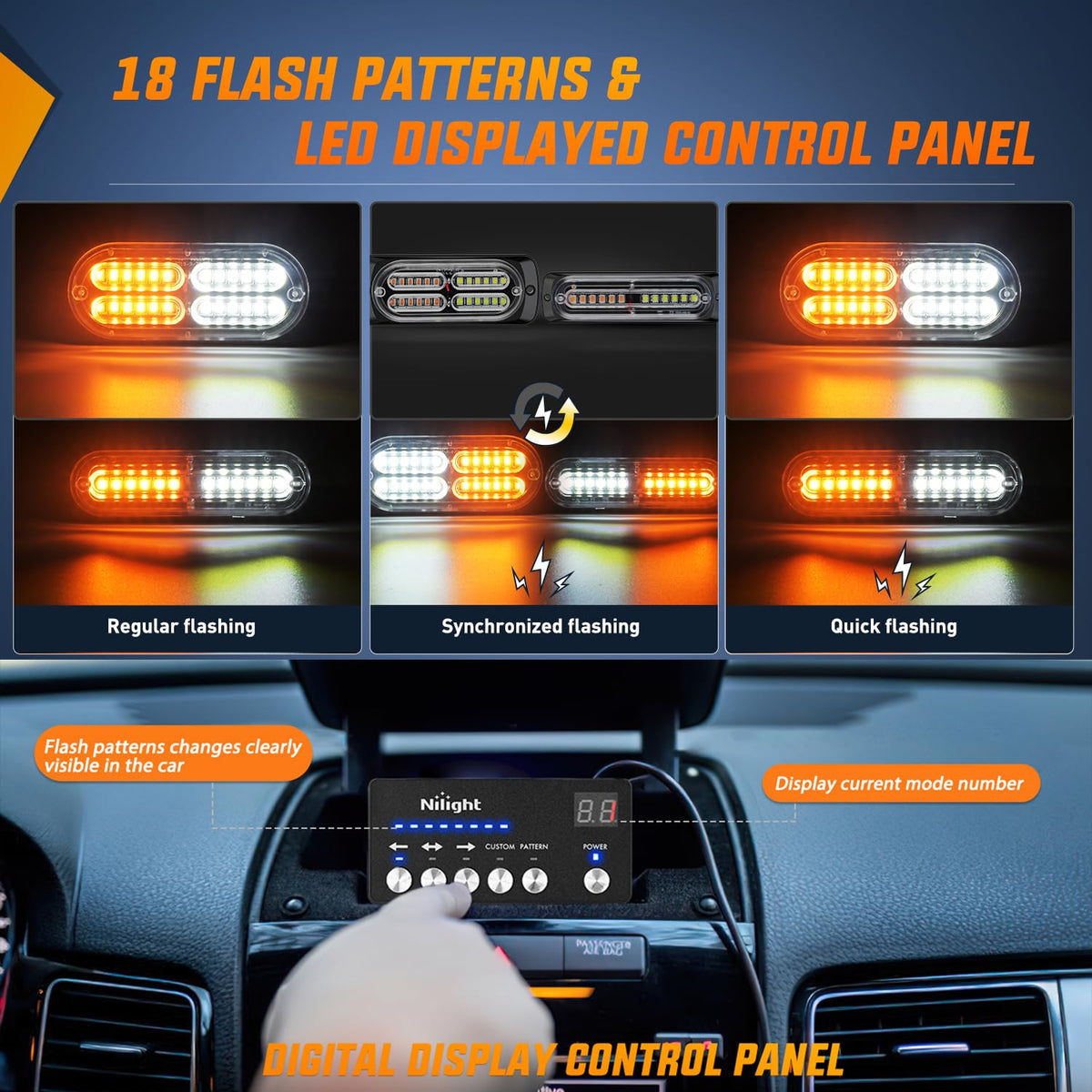 Nilight mounted on truck grille demonstrating high visibility and compact profile