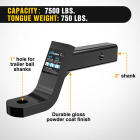 Nilight installed in 2-inch truck receiver for secure towing benefit