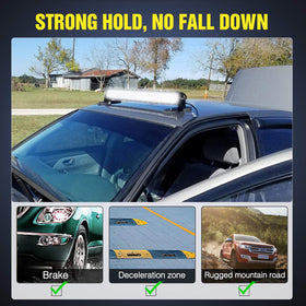 Nilight mounted with straight light bar showing secure alignment