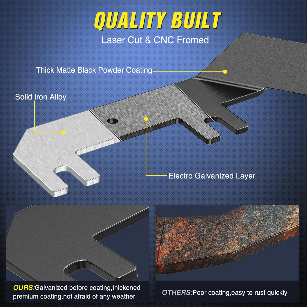 Nilight passenger-side bracket installed under hood, demonstrates precise OEM alignment
