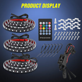 Nilight included screws ties and adhesive showing simple secure mounting