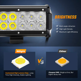 Nilight mounting bracket tilted demonstrating 45 degree adjustability benefit