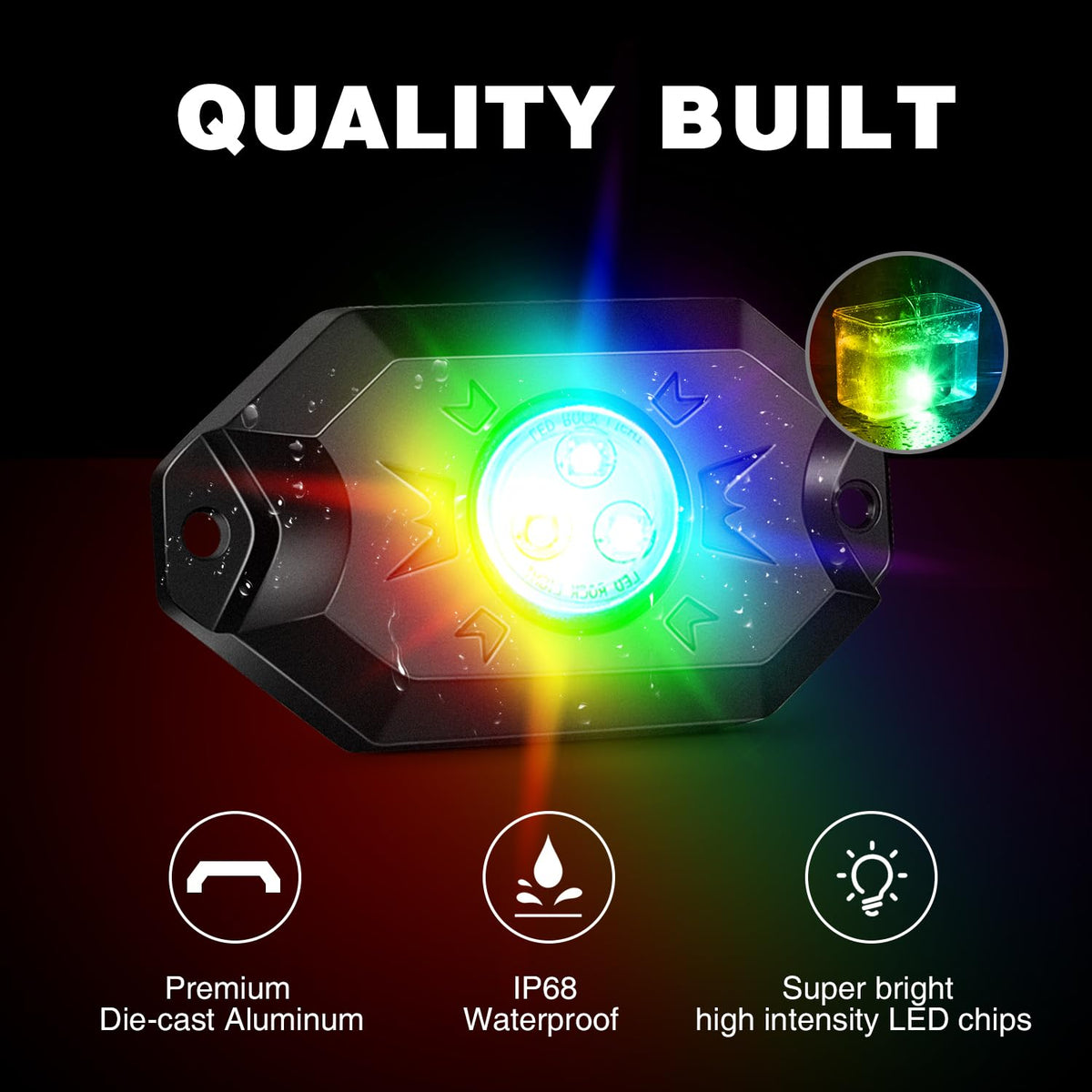 Nilight phone app displaying music mode and color control for synchronized lighting