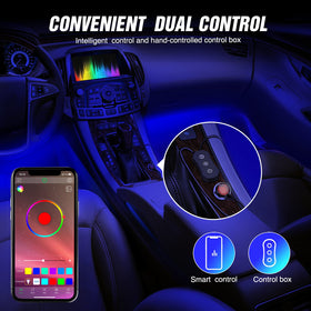 Nilight lighting reacting to music in car showcasing synchronized effects