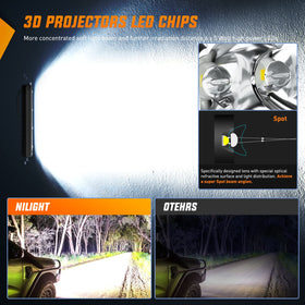 Nilight night-time beam on gravel road showing focused long-distance throw