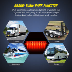 Nilight illuminated at night on trailer demonstrating clear brake and tail visibility