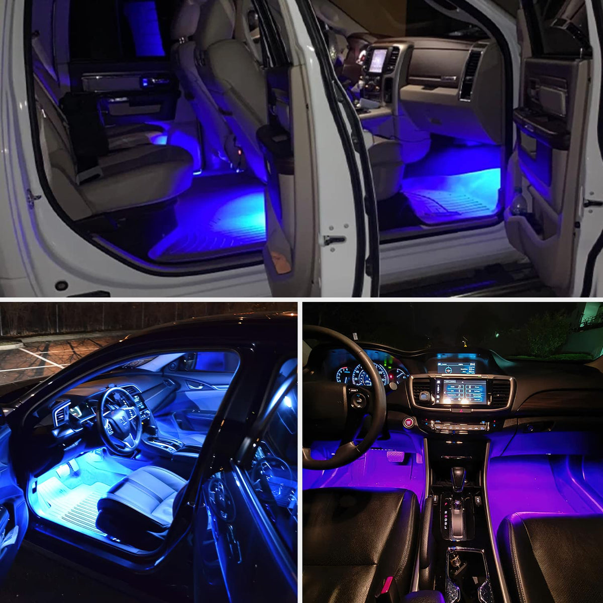 Nilight nighttime car interior lifestyle showing enhanced mood lighting benefit