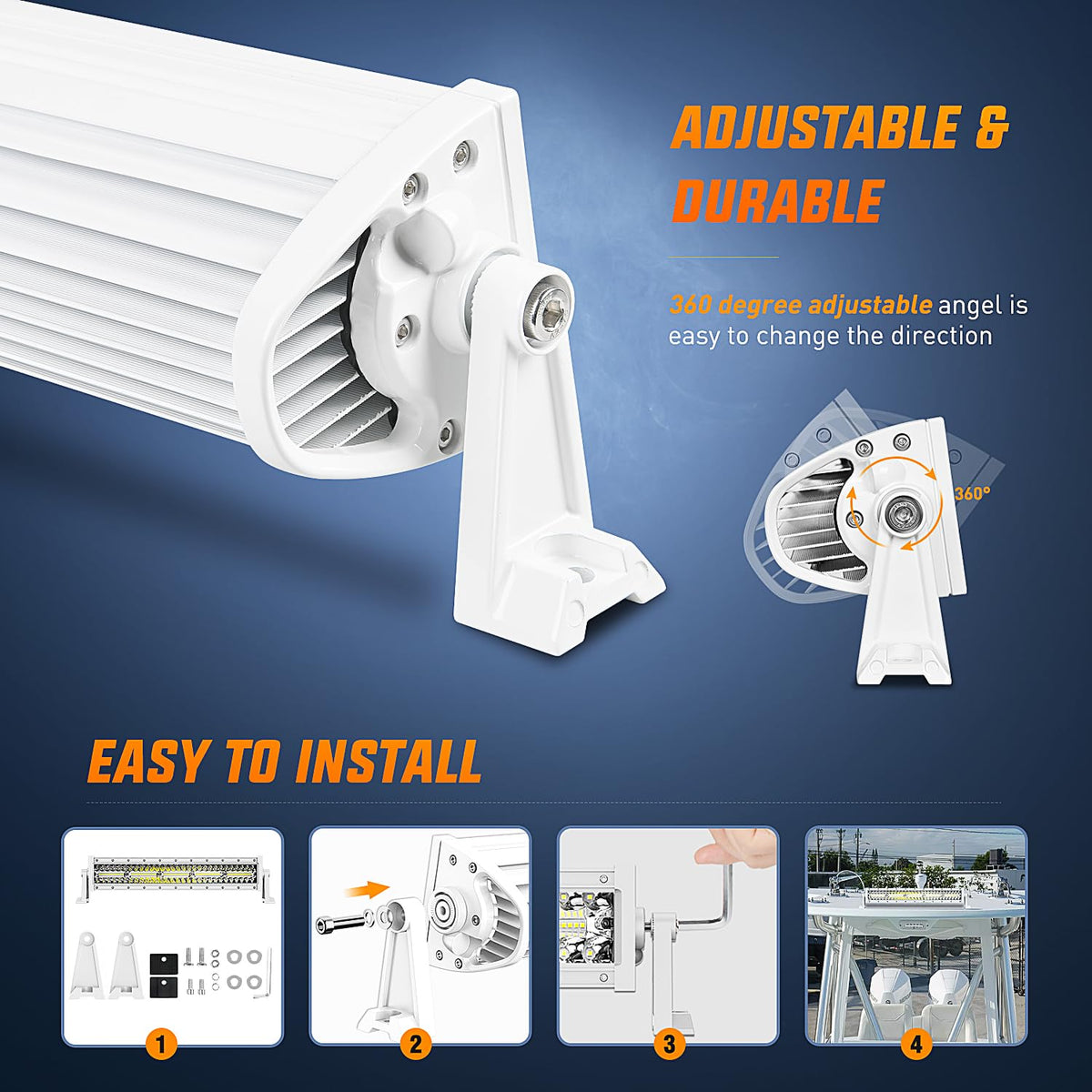 Nilight mounted on truck bumper for off-road work and enhanced road clarity