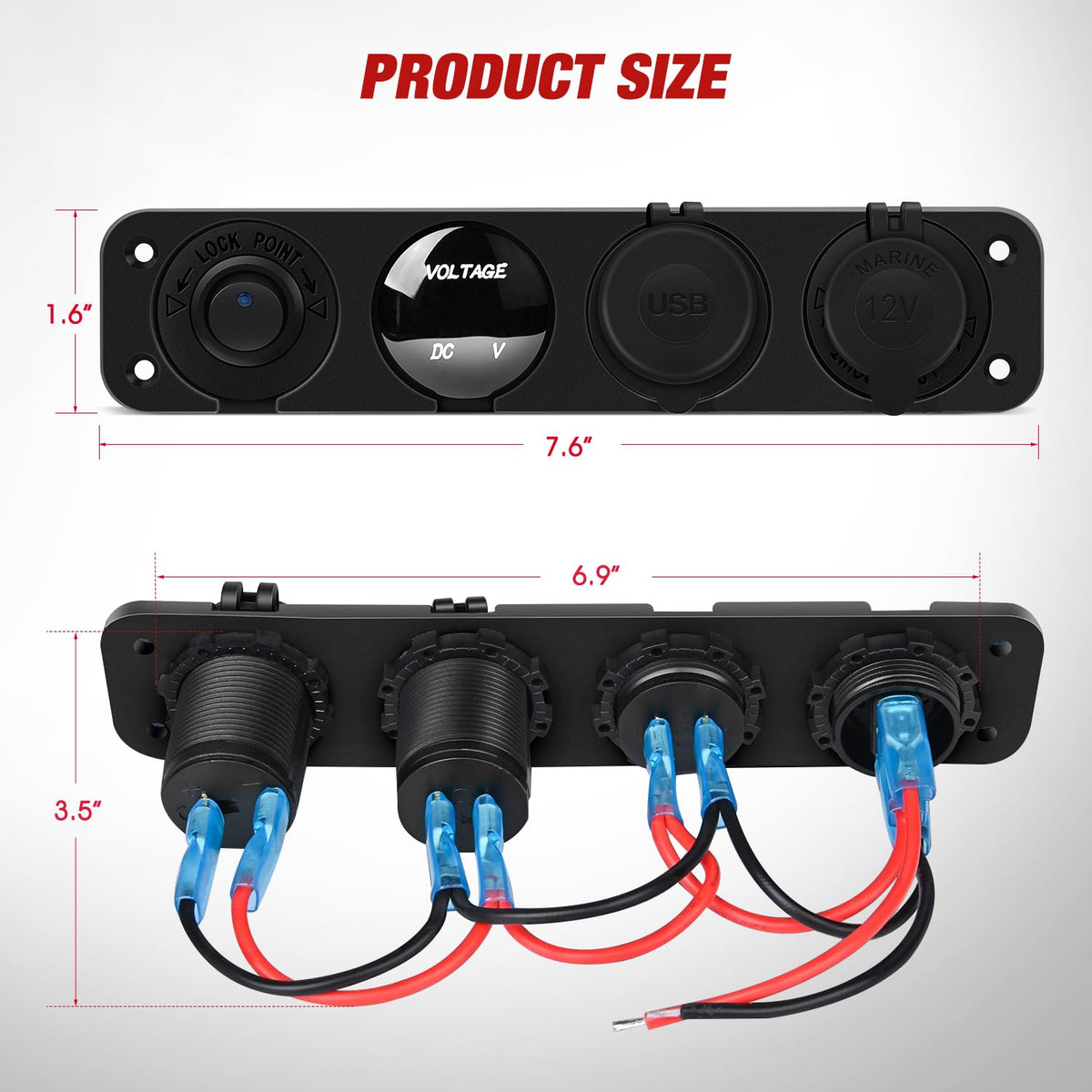 Nilight in RV console enabling charging and power monitoring on the road