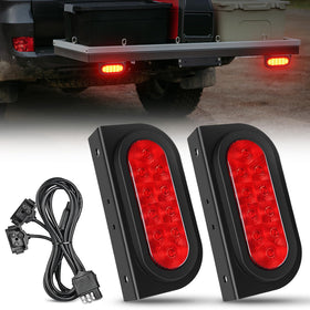 Nilight front view of oval tail light showing bright red lens and clear signaling benefit