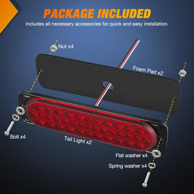 Nilight included bolts and foam pad showing easy installation