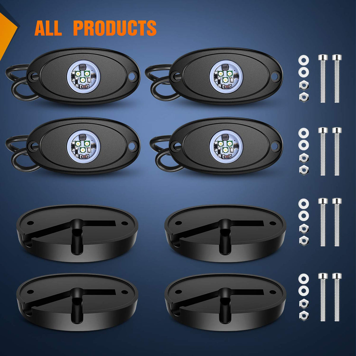 Nilight packaged kit with screws and nuts included for straightforward installation
