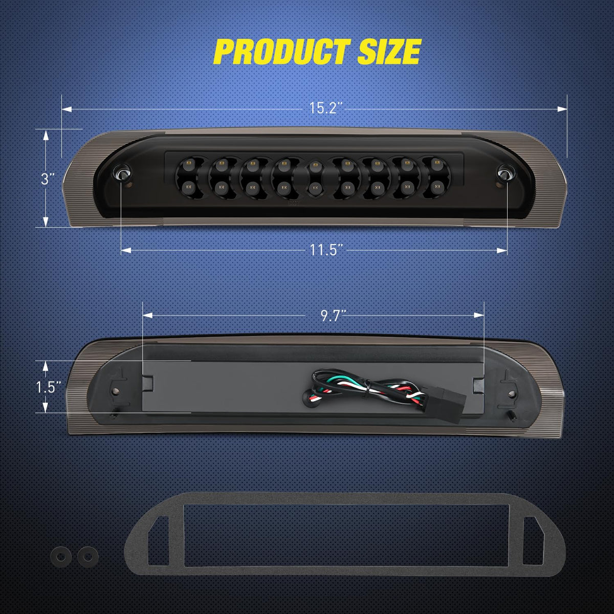 Nilight product packaging with foam pad included for secure mounting
