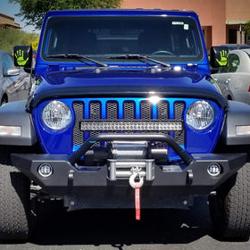 Nilight package contents laid out showing included light bar, harness, brackets